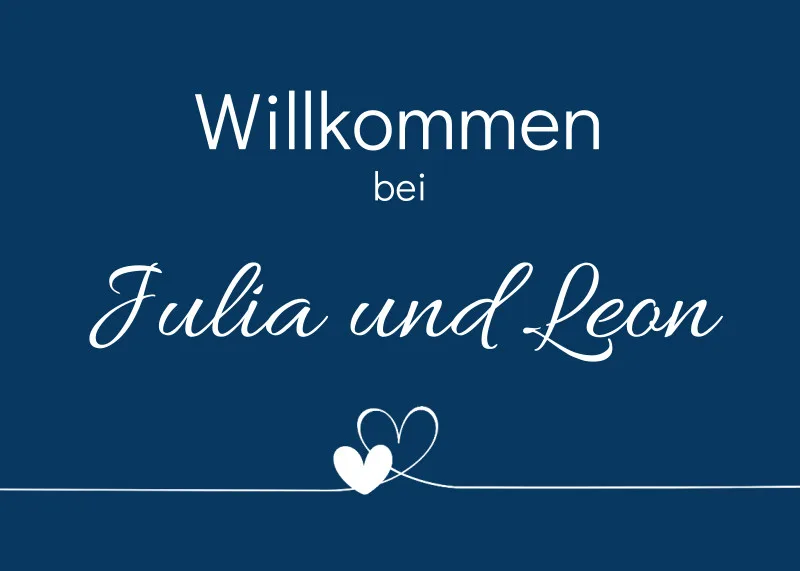 Personalisierte Fußmatte Willkommen Herzen - mit Name personalisierbar - Geschenk zum Einzug - Fußmatte Willkommen Herzen schwarz 70 x 50 cm