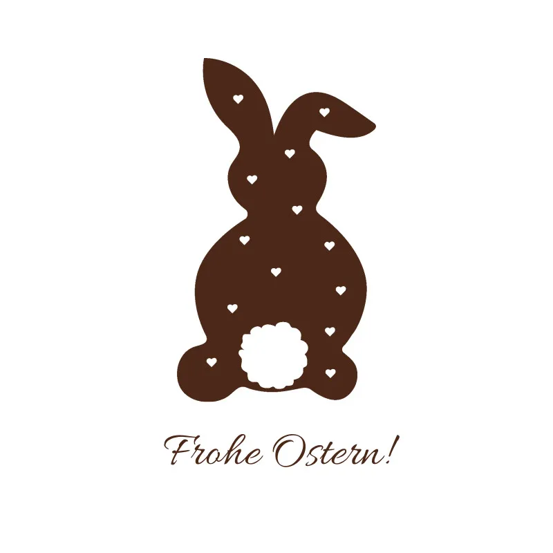 Namenskissen Ostern - Samtkissenbezug Hase Frohe Ostern - mit Namen personalisierbar - Osterdeko - Geschenkidee Ostern Hase Herzen 40 x 40 cm