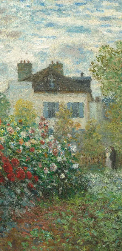 Handtuch Der Garten des Künstlers in Argenteuil - Claude Monet