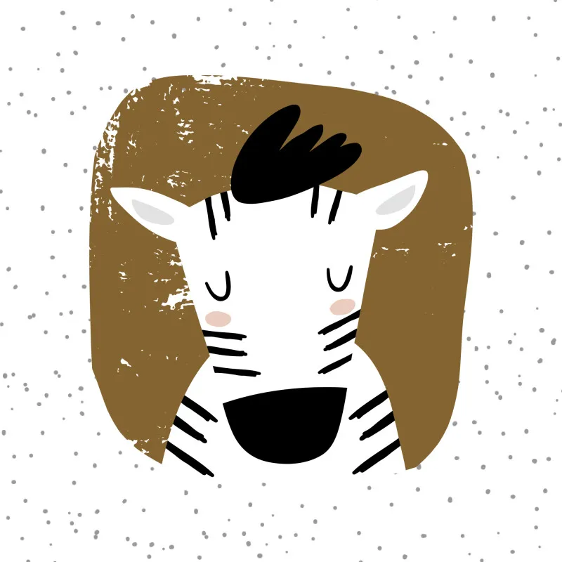 Samtkissenbezug Sweet Zebra