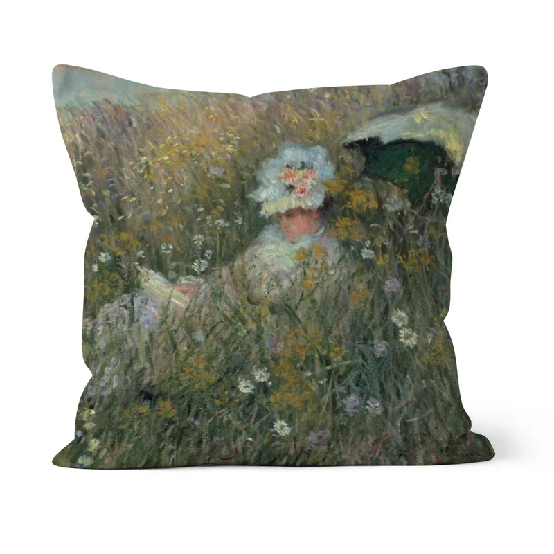 Samtkissenbezug In der Blumenwiese - Monet