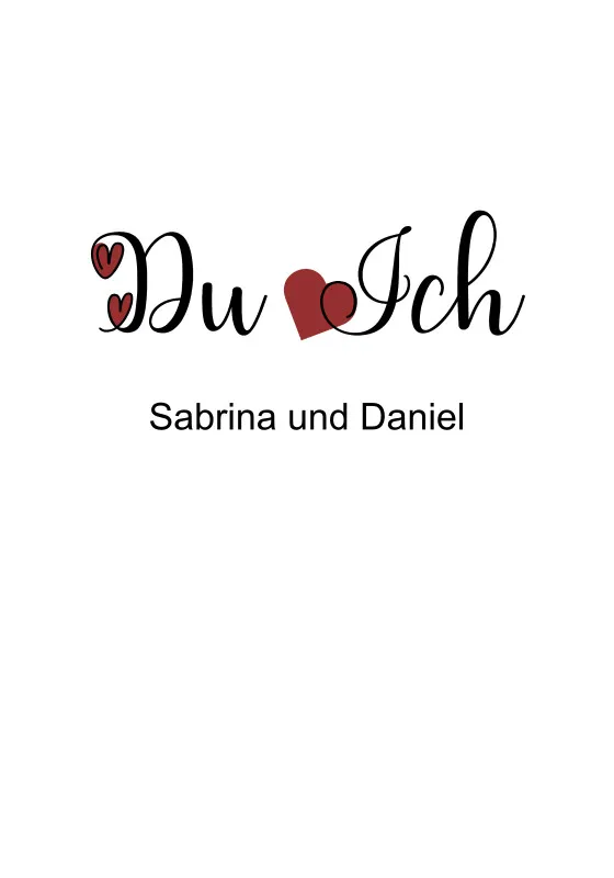 Kuscheldecke Du Ich mit Herzen - mit Namen personalisierbar - Geschenkidee für Verliebte, Valentinstag Text Herzen 140 x 200 cm