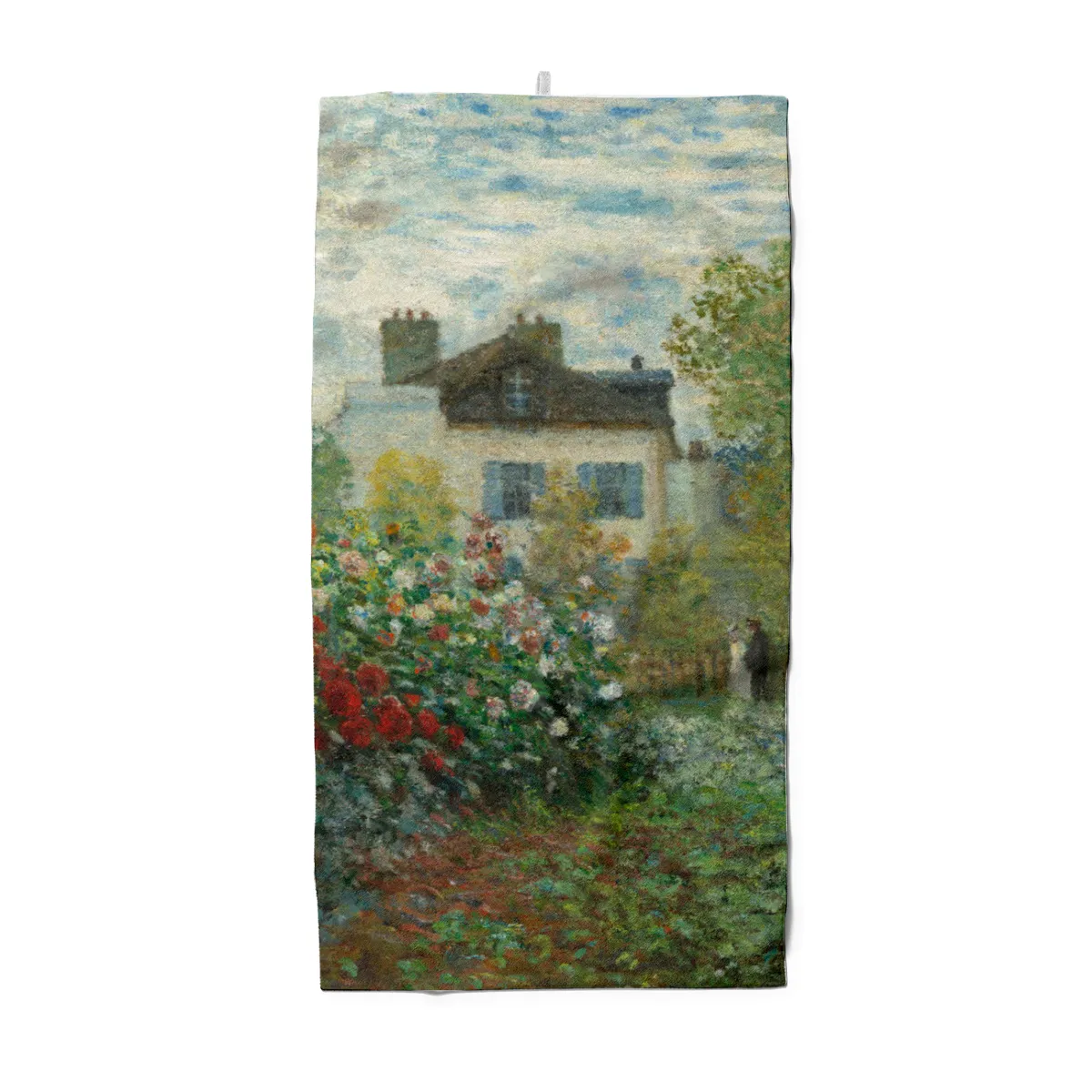 Handtuch Der Garten des Künstlers in Argenteuil - Claude Monet