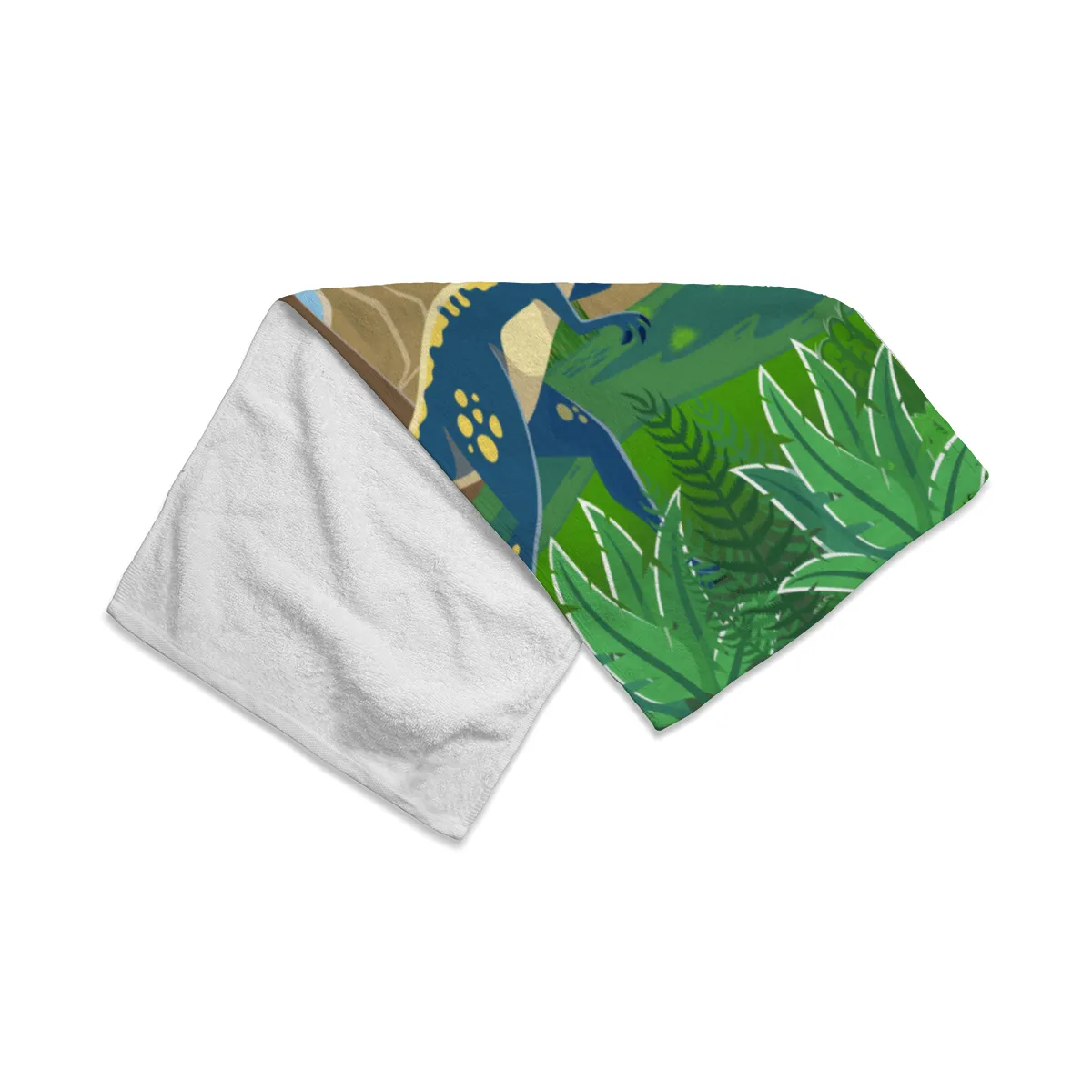 Dinosaurier-Handtuch mit Namen personalisierbar - personalisiertes Namens-Handtuch - Kinderhandtuch mit Wunschtext - Dinowelt