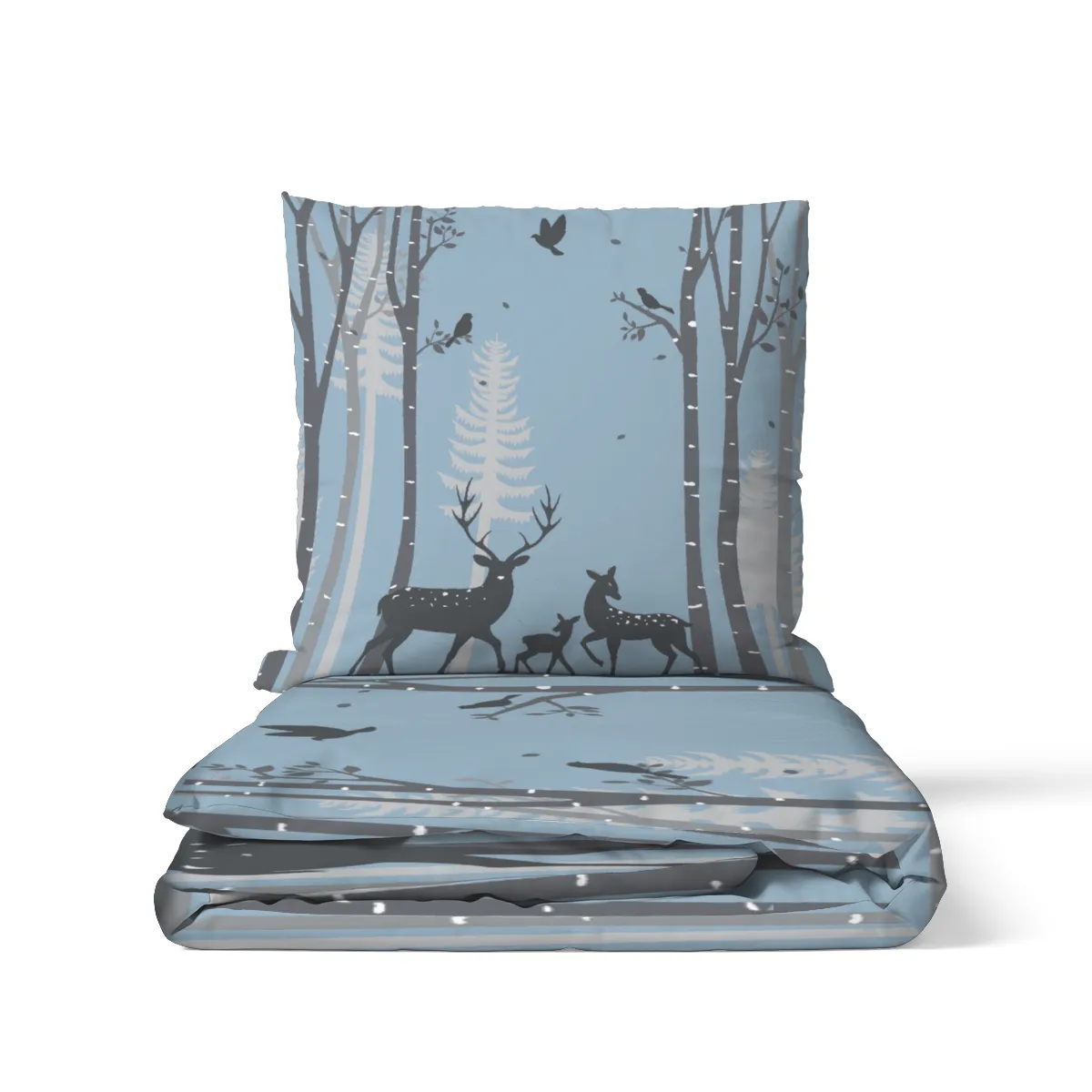 Bettwäsche-Set Woodland Wintertimes Baumwolle