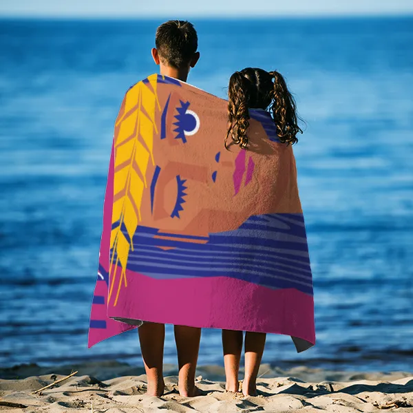 Strandtuch Sternzeichen Wassermann - mit Namen personalisierbar