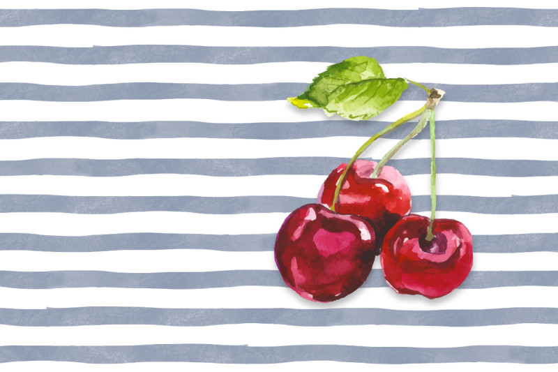 Samtkissenbezug Cherry Stripes