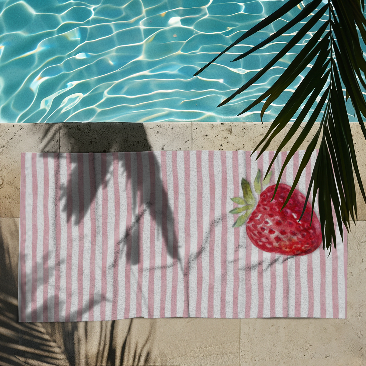 Duschtuch Strawberry Stripes
