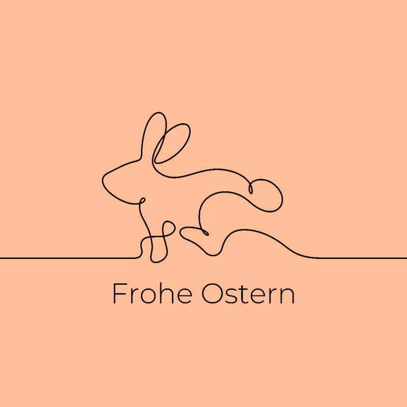 Kissenbezug Hase mit Aufdruck Frohe Ostern