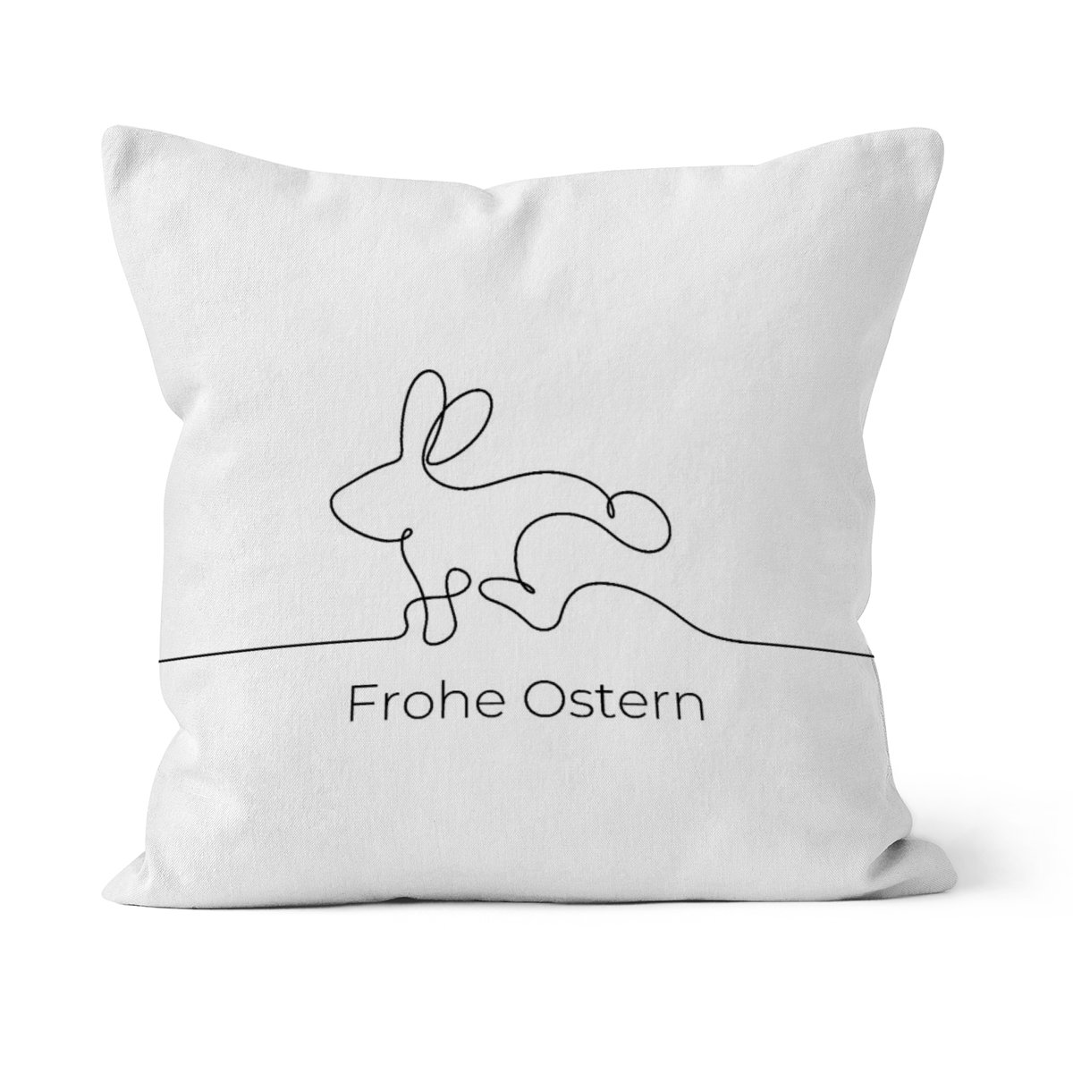 Kissenbezug Hase mit Aufdruck Frohe Ostern
