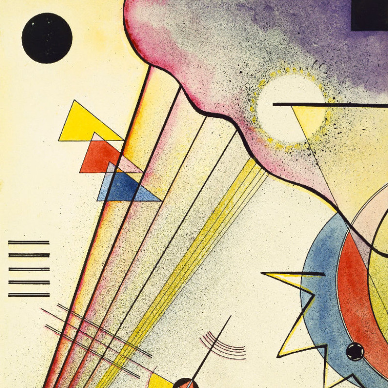 Samtkissenbezug Deutliche Verbindung Kandinsky