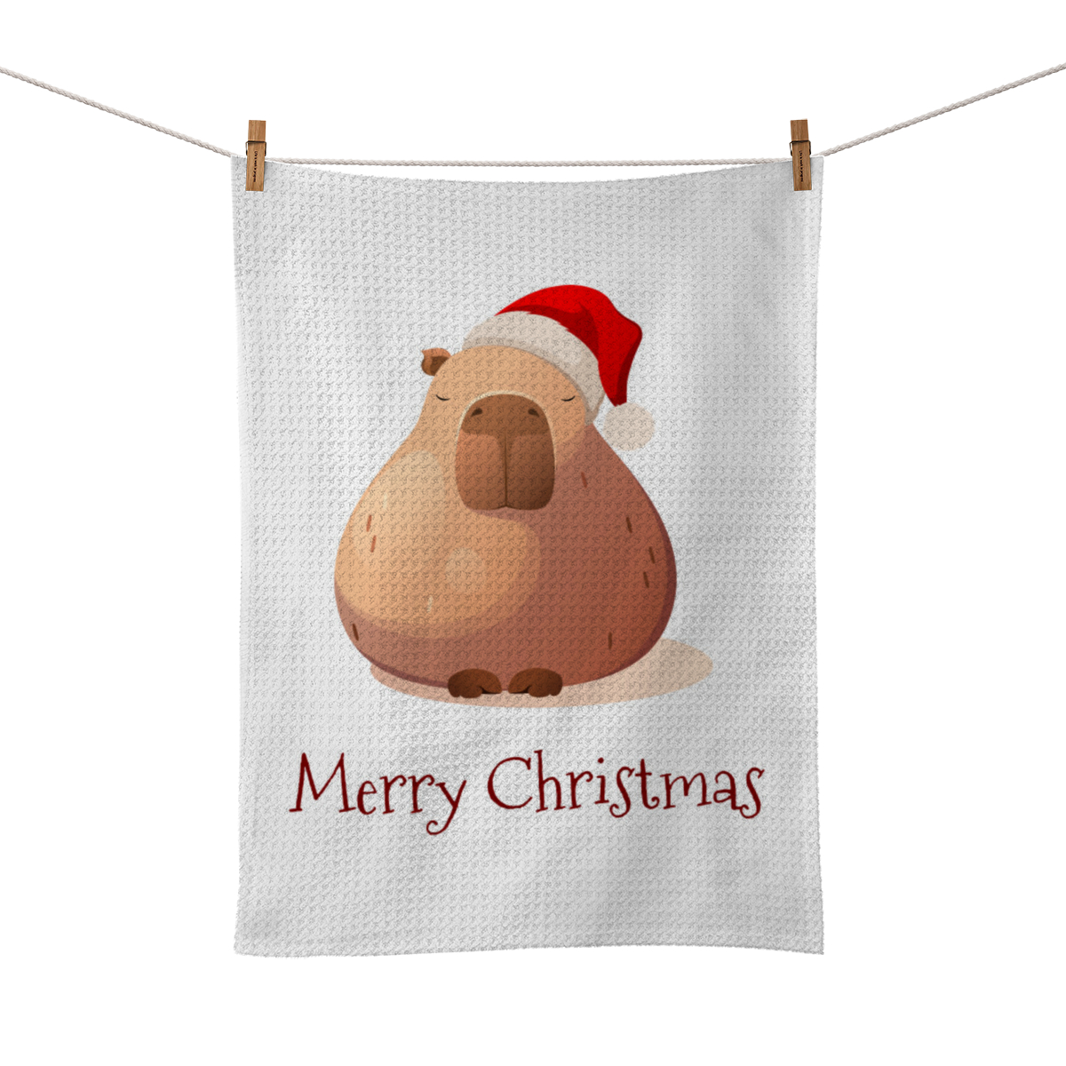 Geschirrtuch Weihnachtscapy mit Mütze