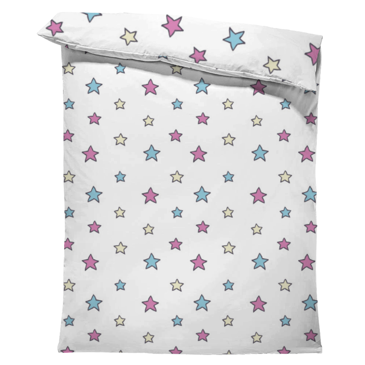 Kinderbettwäsche-Set Colorful Stars Mikrofaser