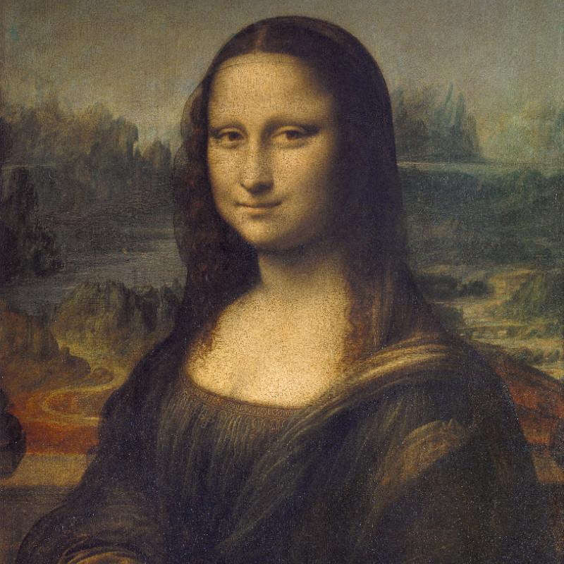 Samtkissenbezug Mona Lisa Da Vinci