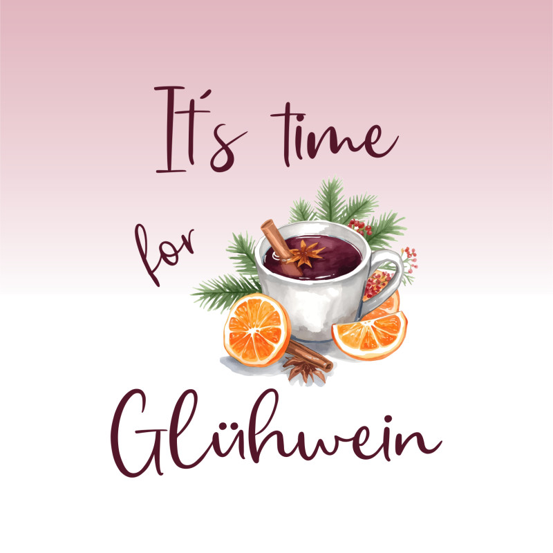 Samtkissenbezug Its time for Glühwein