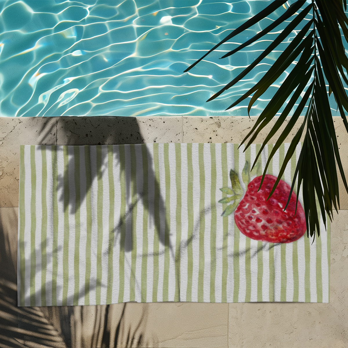 Duschtuch Strawberry Stripes