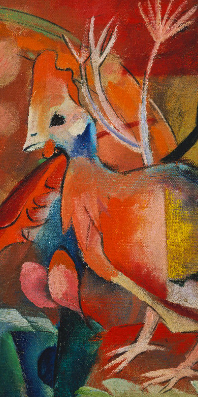 Handtuch Bild mit Vögeln - Franz Marc