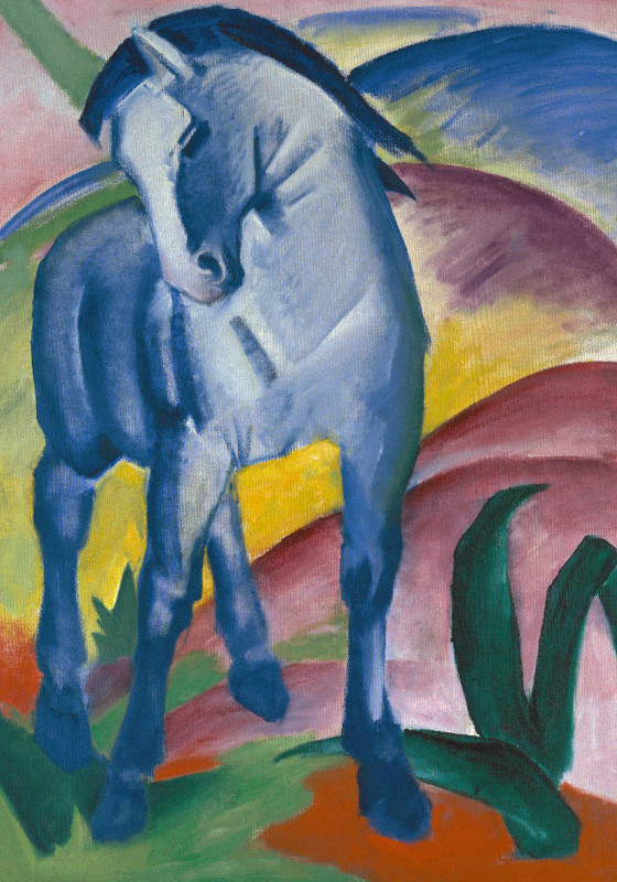 Kuscheldecke Blaues Pferd Marc