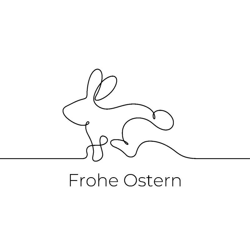 Kissenbezug Hase mit Aufdruck Frohe Ostern