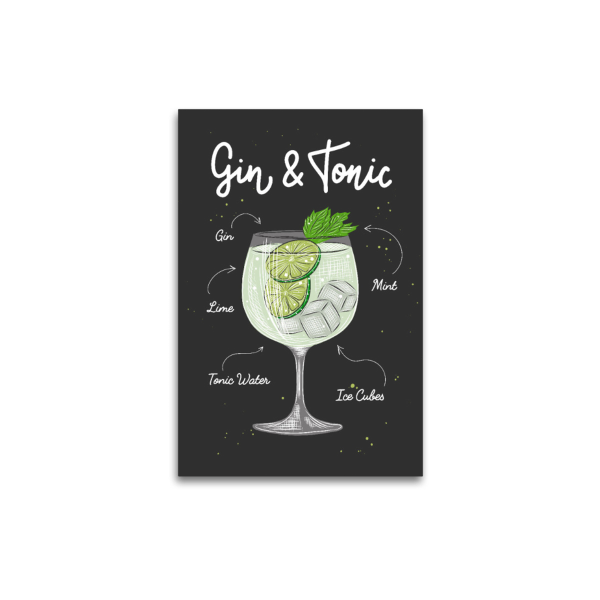 Leinwand Gin Tonic Cocktail