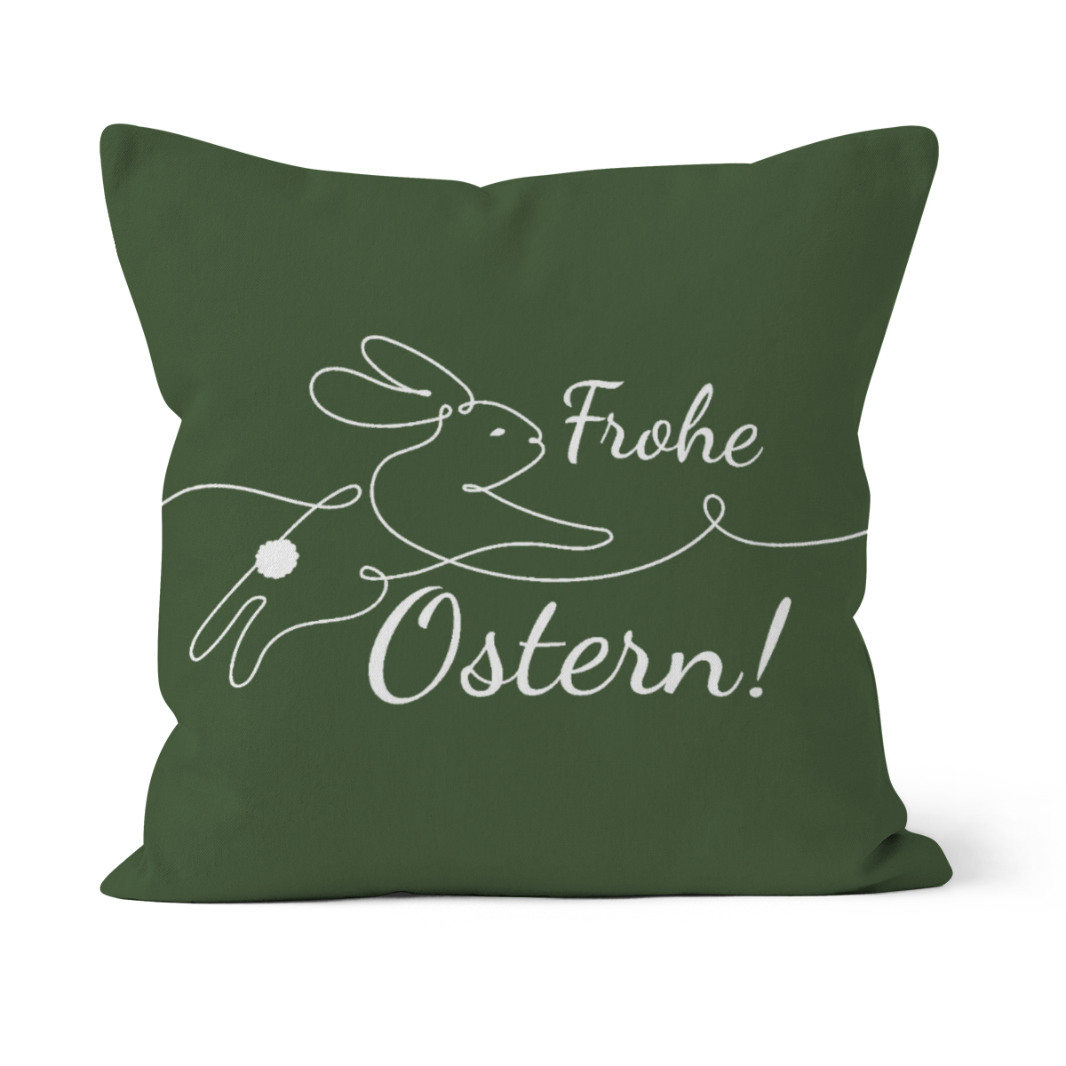 Samtkissenbezug Frohe Ostern Hase Lineart