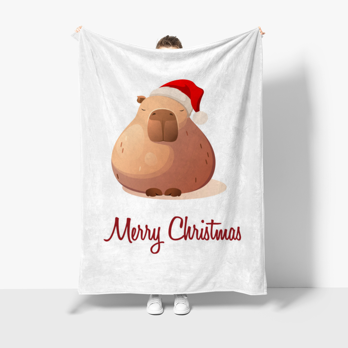 Wohndecke Weihnachtscapy mit Mütze