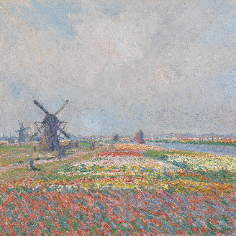 Kissenbezug Tulpenfelder Monet