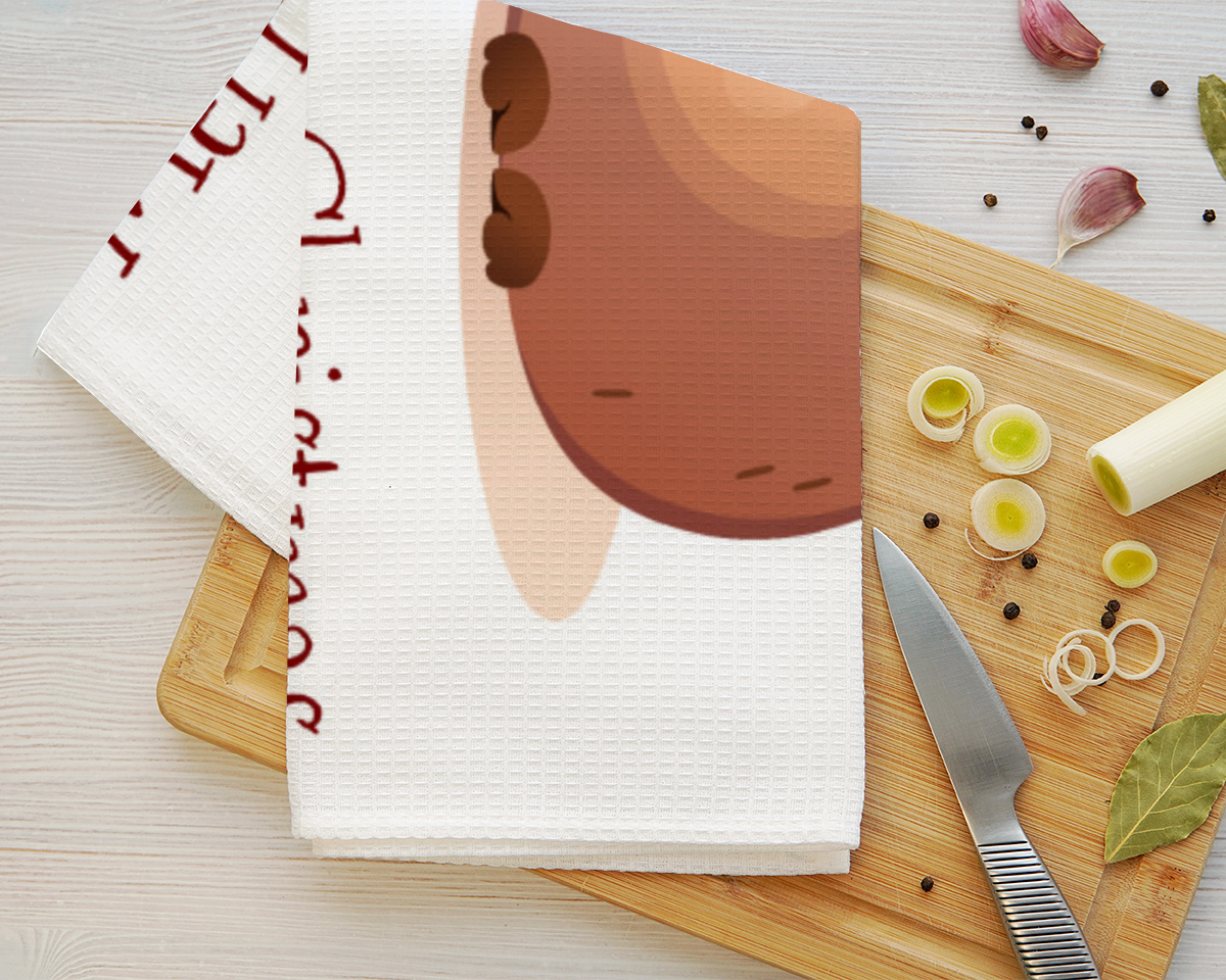 Geschirrtuch Weihnachtscapy mit Mütze