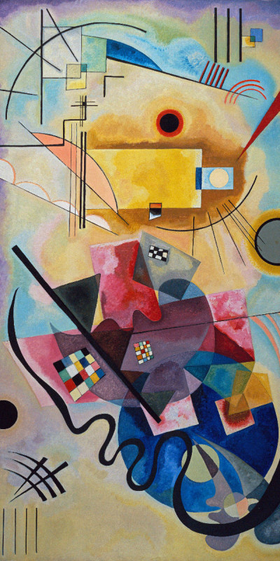 Duschtuch Gelb, rot, blau - Wassily Kandinsky