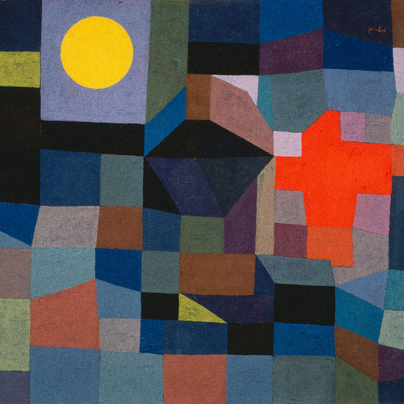 Motivbettwäsche Klee - Feuer bei Vollmond Mikrofaser