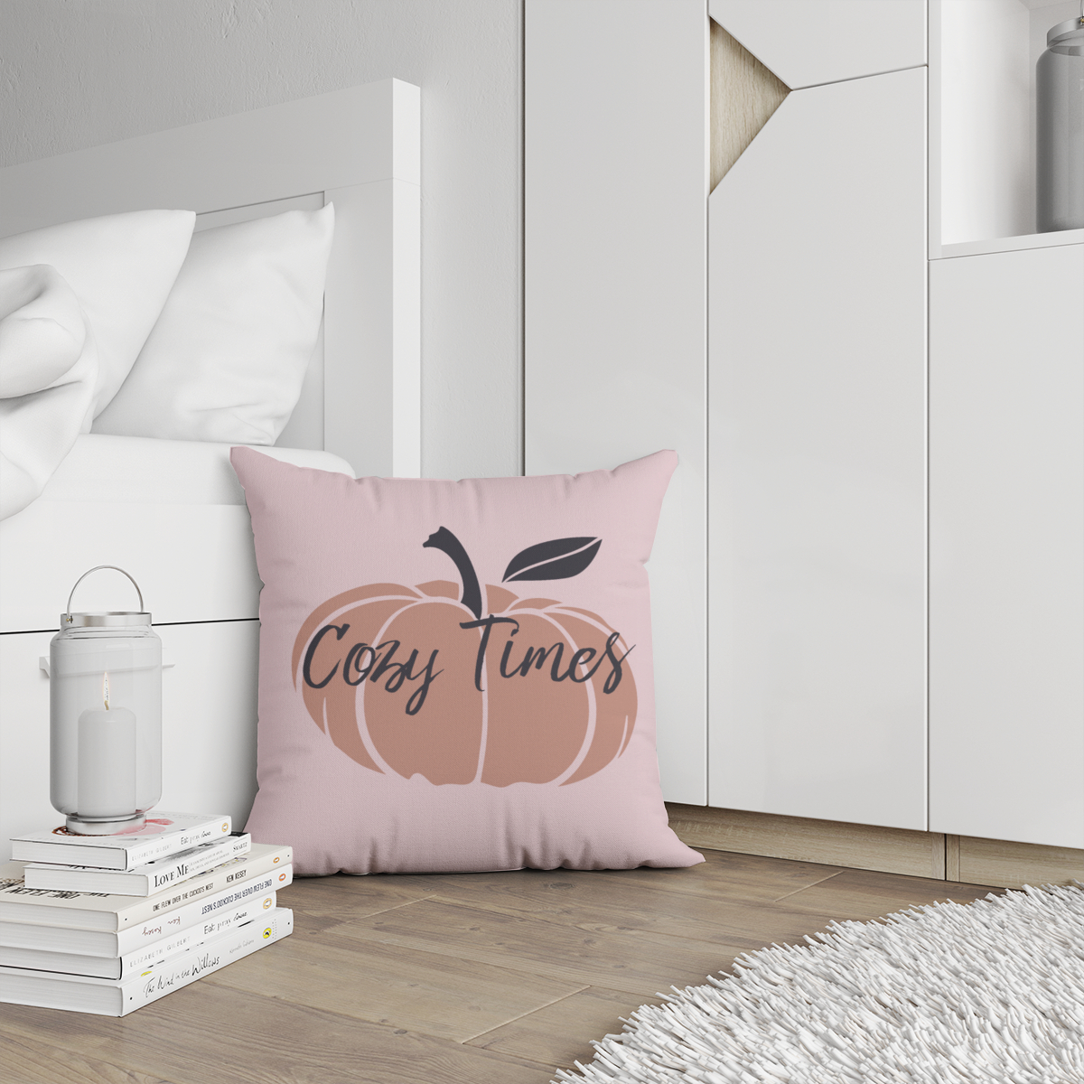 Samtkissenbezug Cozy Times Kürbis Samtkissenbezug Cozy Times Kürbis