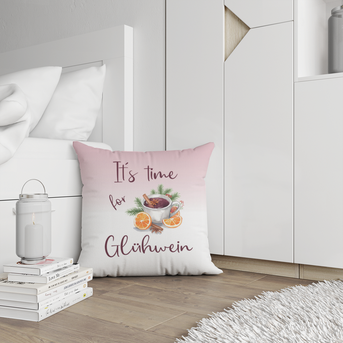 Samtkissenbezug Its time for Glühwein