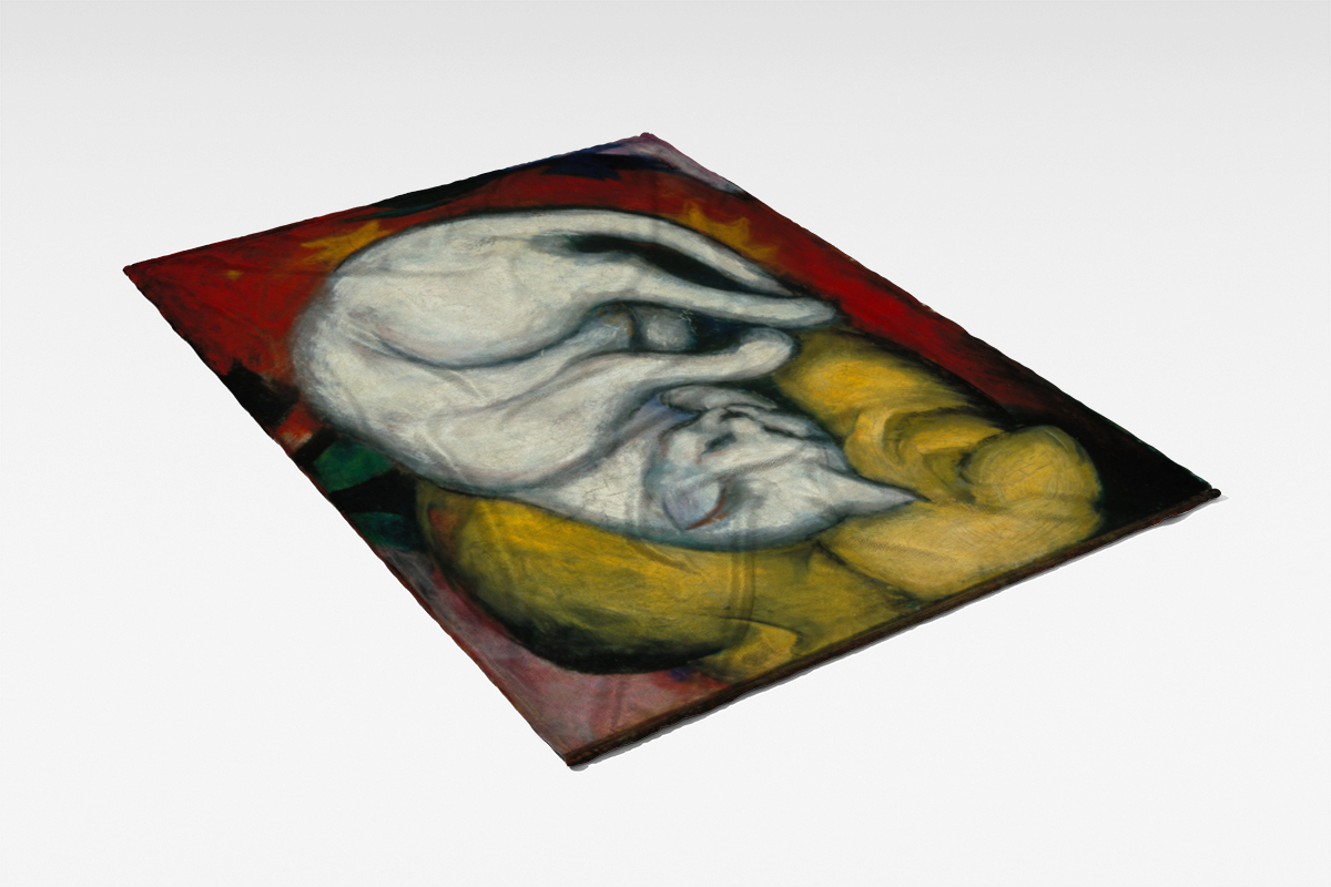 Kuscheldecke Franz Marc Die weiße Katze