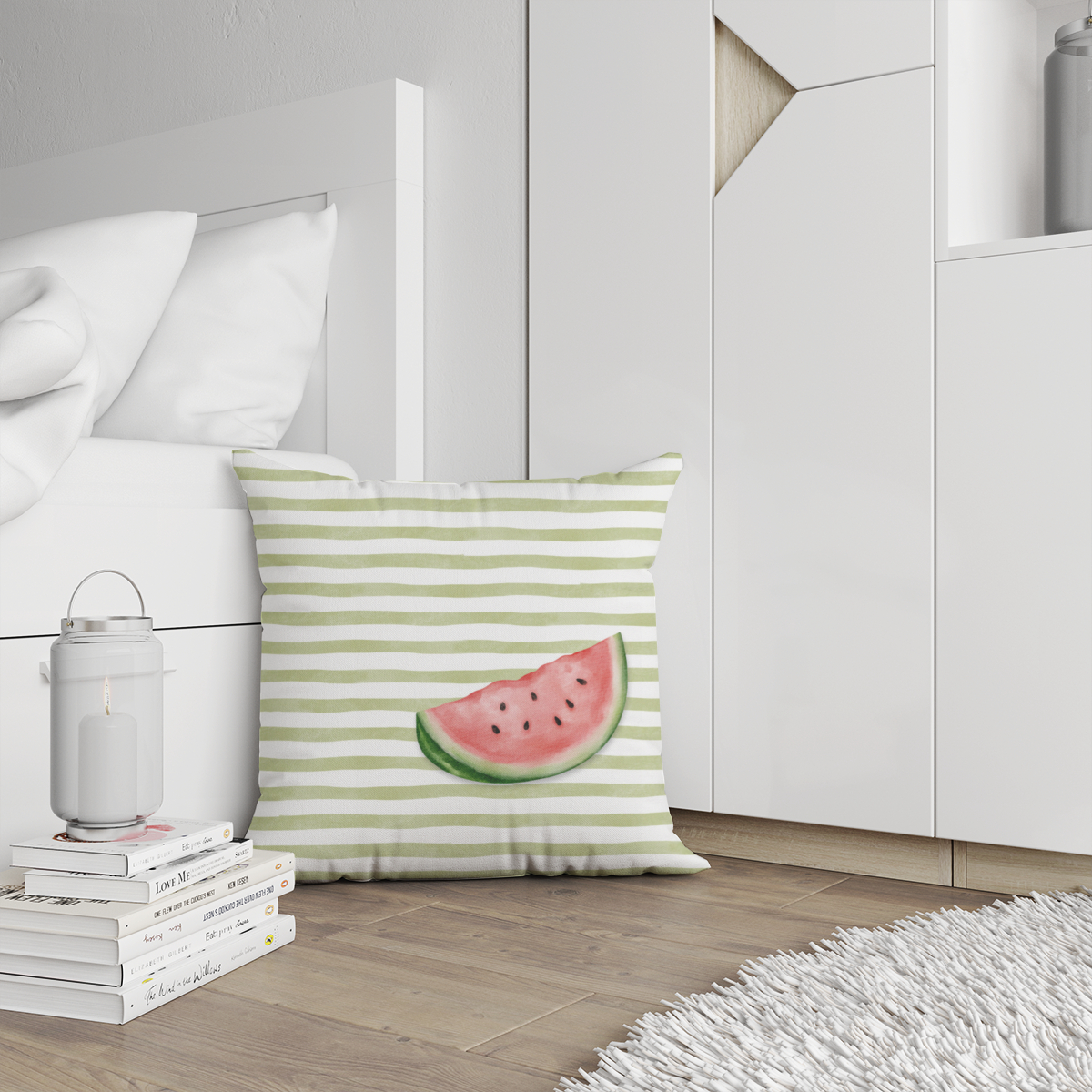 Samtkissenbezug Melon Stripes