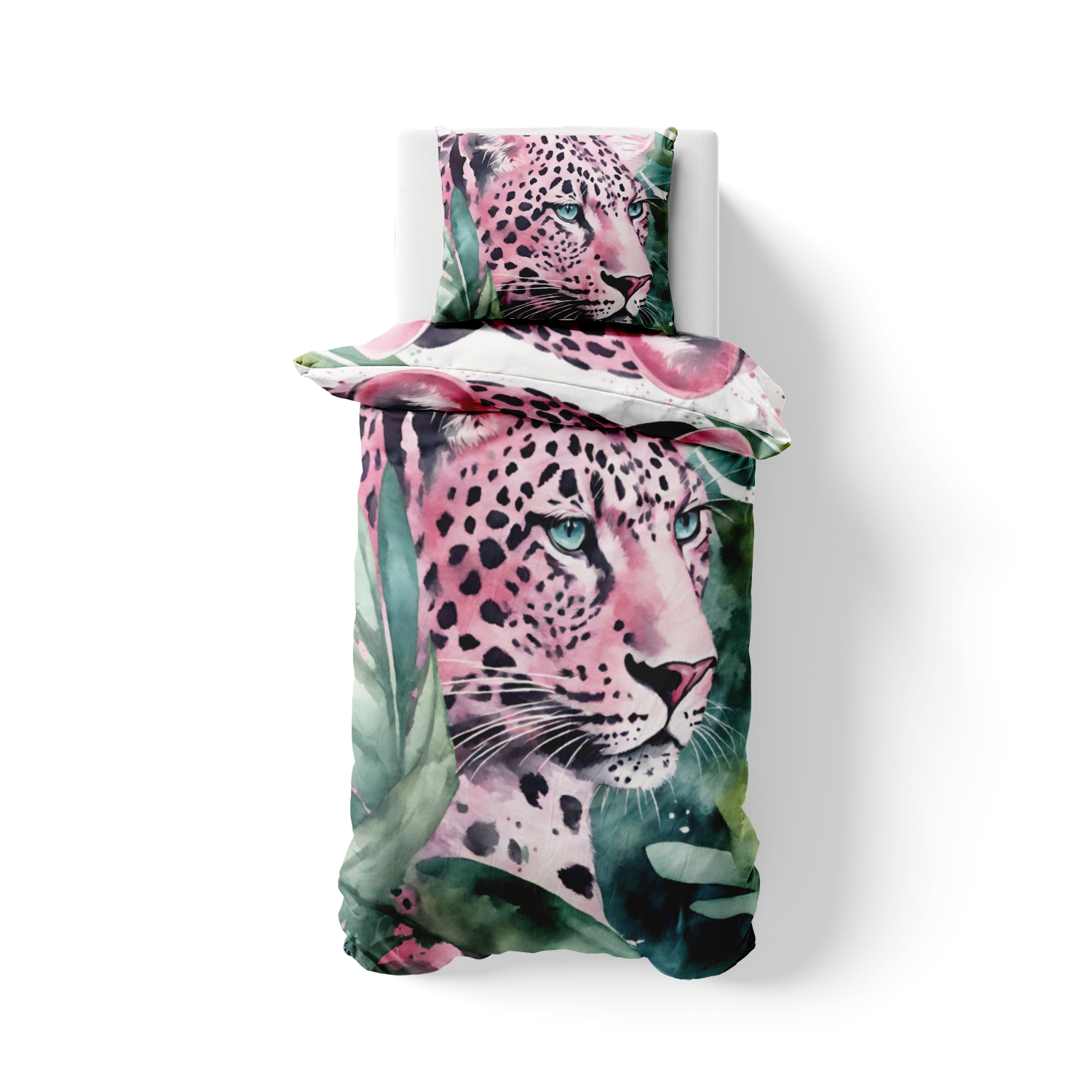 Bettwäsche-Set Pink Leopard Baumwolle