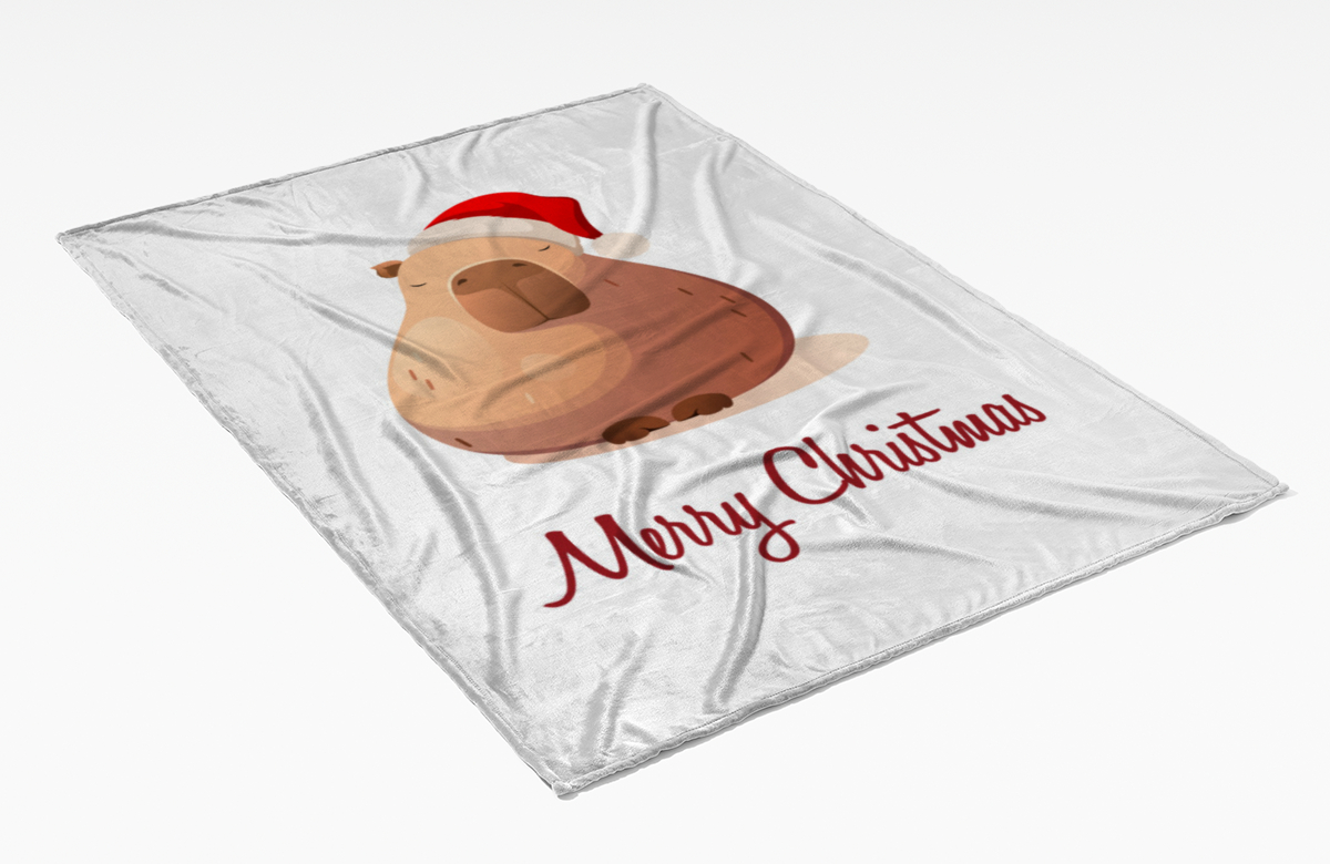 Wohndecke Weihnachtscapy mit Mütze
