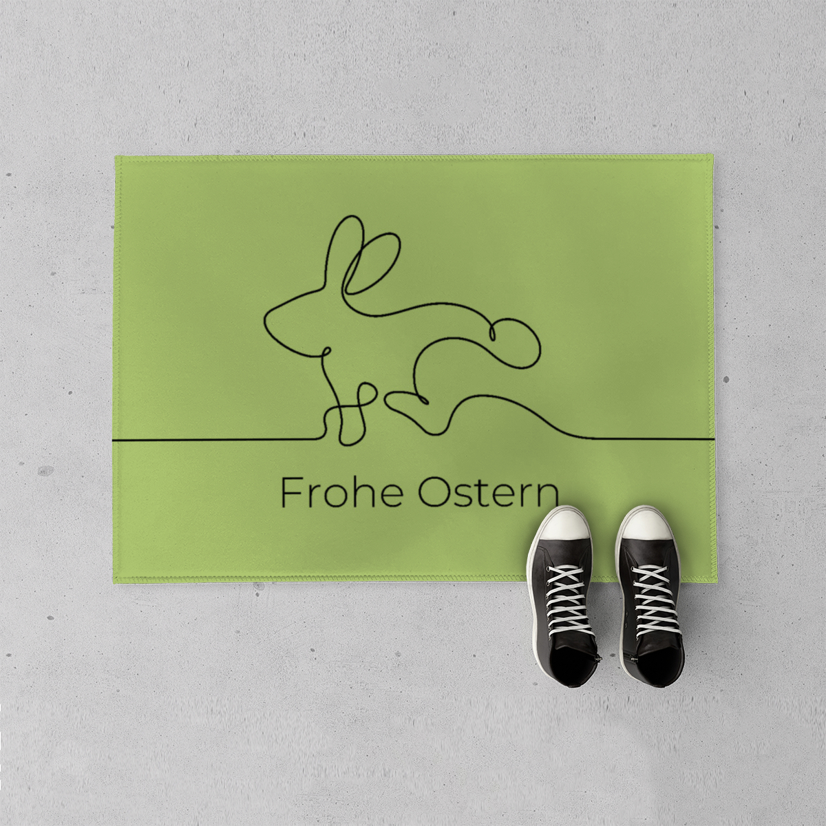 Fußmatte Hase mit Aufdruck Frohe Ostern