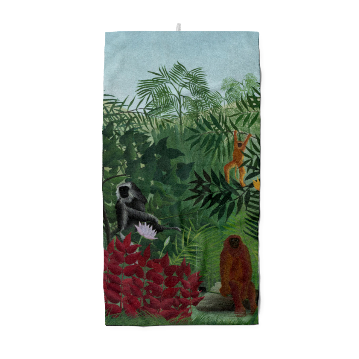 Handtuch Tropenwald mit Affen - Henri Rousseau