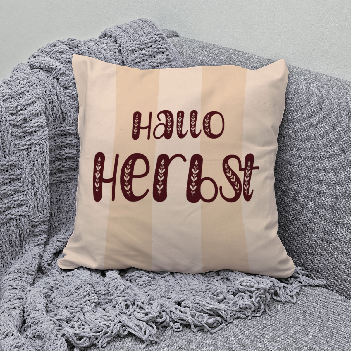 Samtkissenbezug Hallo Herbst Samtkissenbezug Hallo Herbst