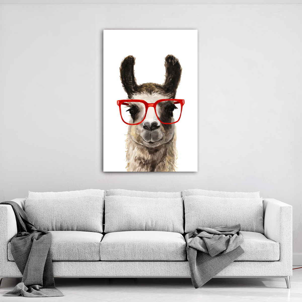 Premium-Leinwand Lama