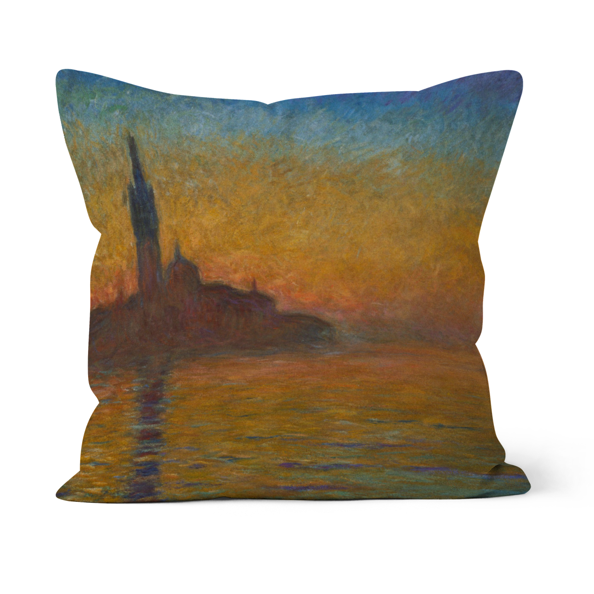 Samtkissenbezug Venedig bei Sonnenuntergang Monet