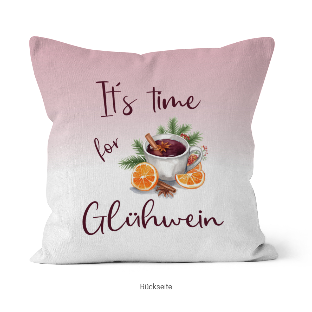 Samtkissenbezug Its time for Glühwein