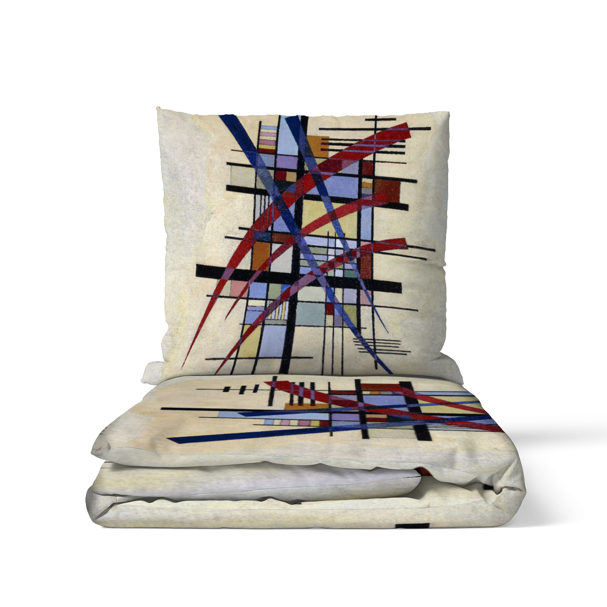 Motivbettwäsche Kandinsky - Zeichen mit Begleitung Baumwolle