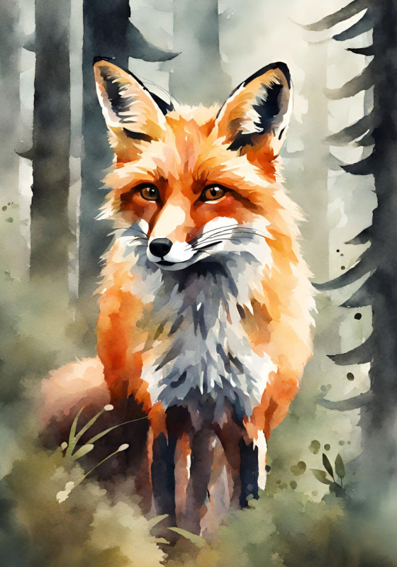 Wohndecke Tiere des Waldes Fuchs