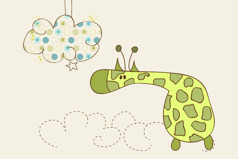 Kinderbettwäsche Giraffe Baumwolle