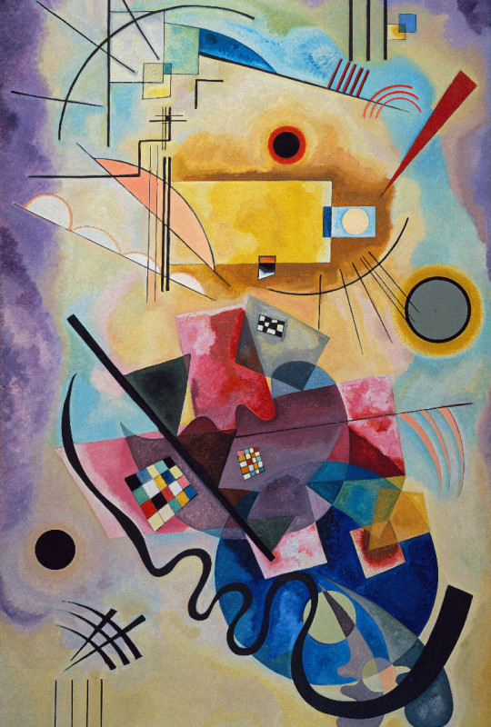 Motivbettwäsche Kandinsky - Gelb,rot und blau Mikrofaser