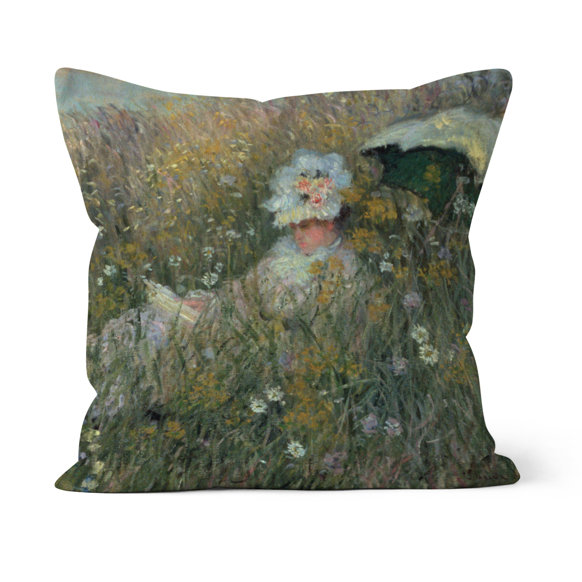 Samtkissenbezug In der Blumenwiese - Monet 