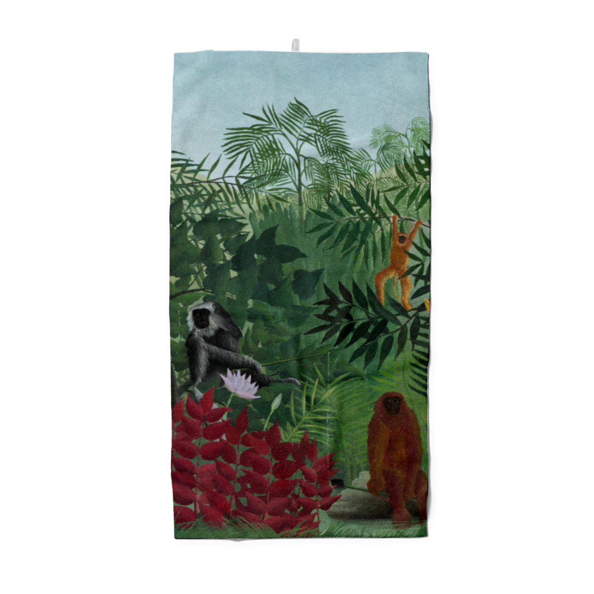 Badetuch Tropenwald mit Affen - Henri Rousseau