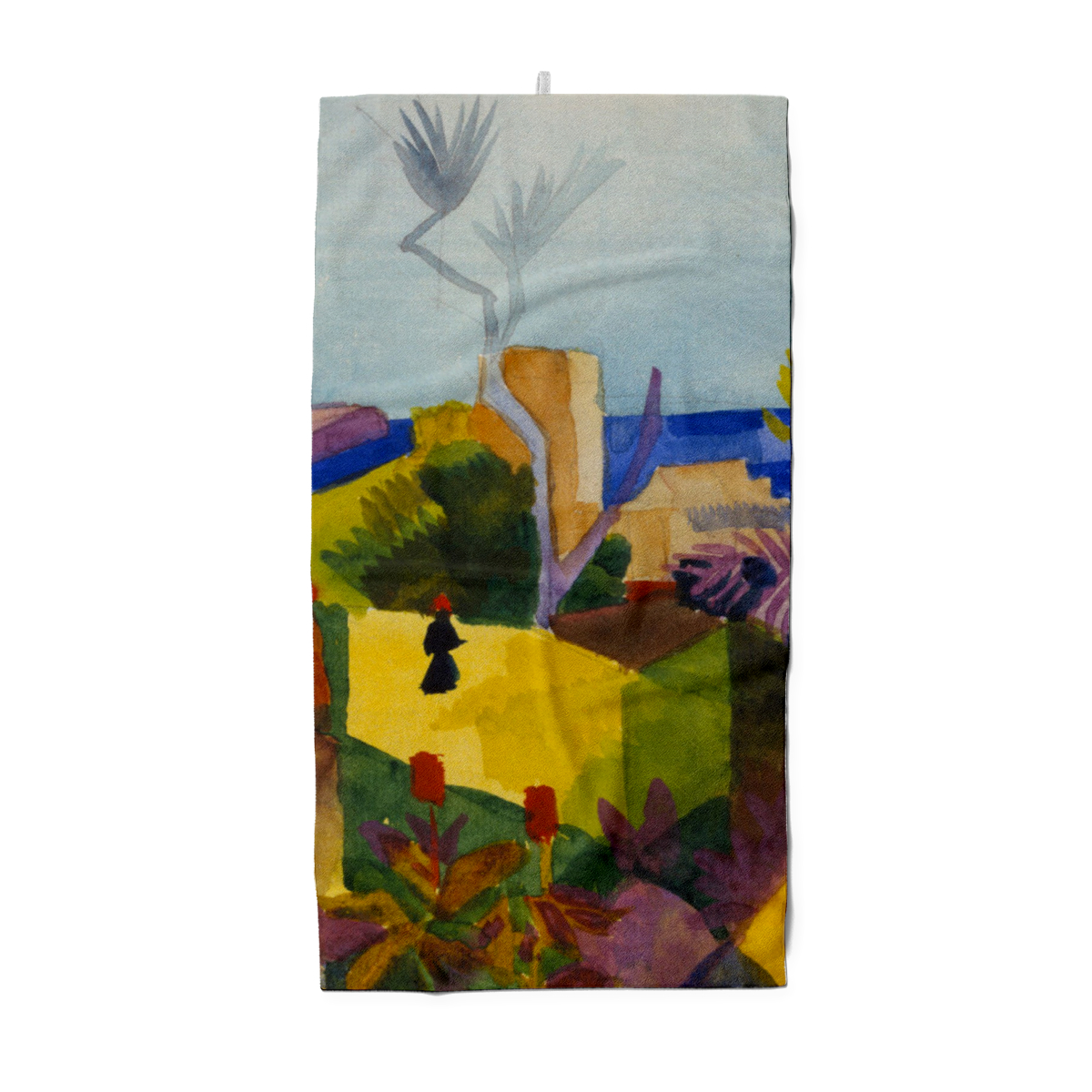 Duschtuch Landschaft am Meer - August Macke