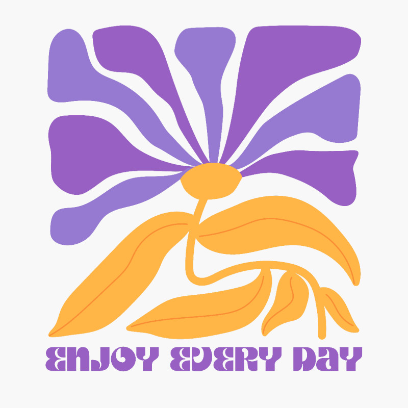 Samtkissenbezug Flower Abstrakt Enjoy ervery day